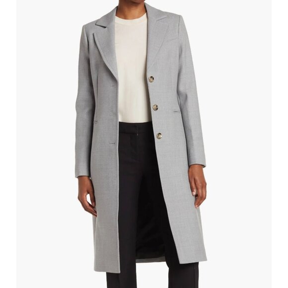 New Ted Baker Faedra Wool Blend Tailored Coat Gray sz 5, 12, L $595 - Picture 1 of 10